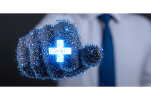 The symbol of healthcare, a white, a Business Photo by ZinetroN
