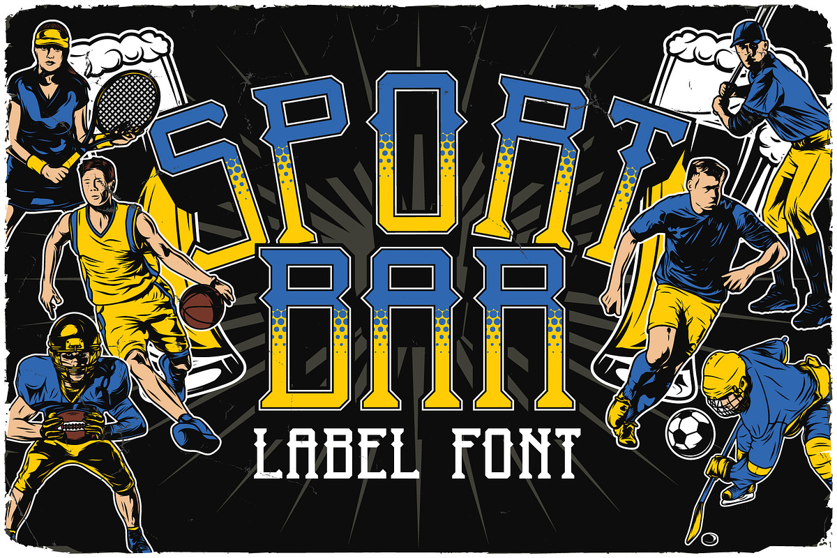 Sport Bar, a Symbol Font by Vozzy Vintage Fonts (Photo 1 of 9)