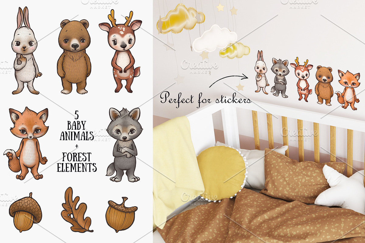 Forest animals, an Animal Illustration by TanyaSchuka (Photo 2 of 5)