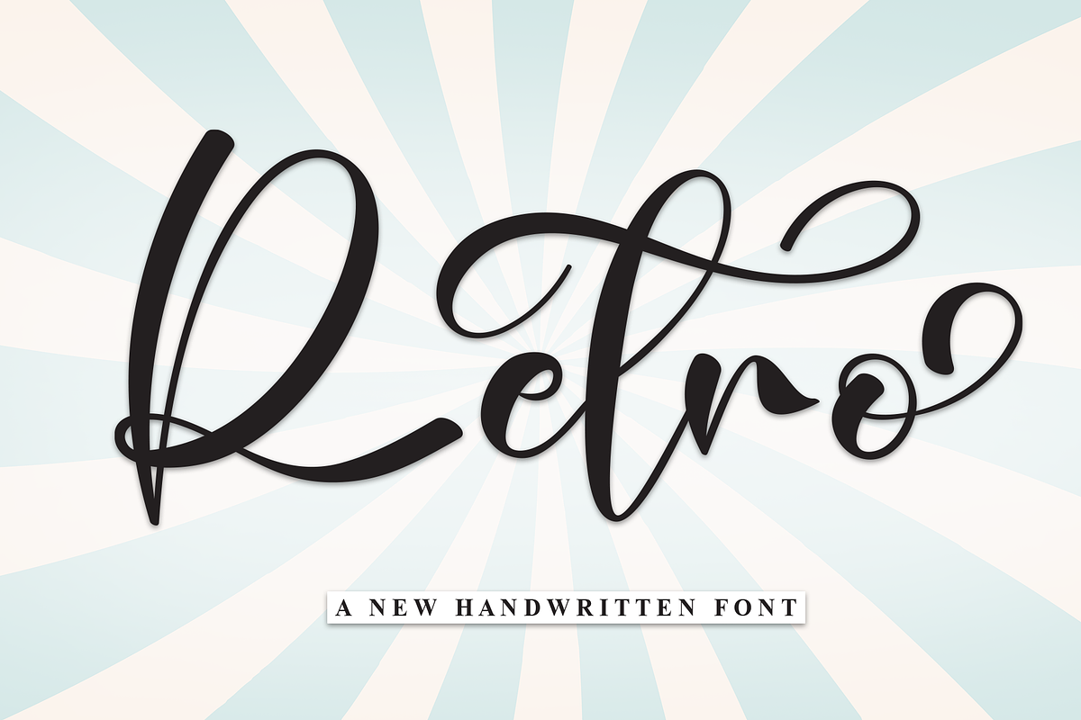 retro | Script Font, a Handwritten Font by Scratchones (Photo 1 of 9)