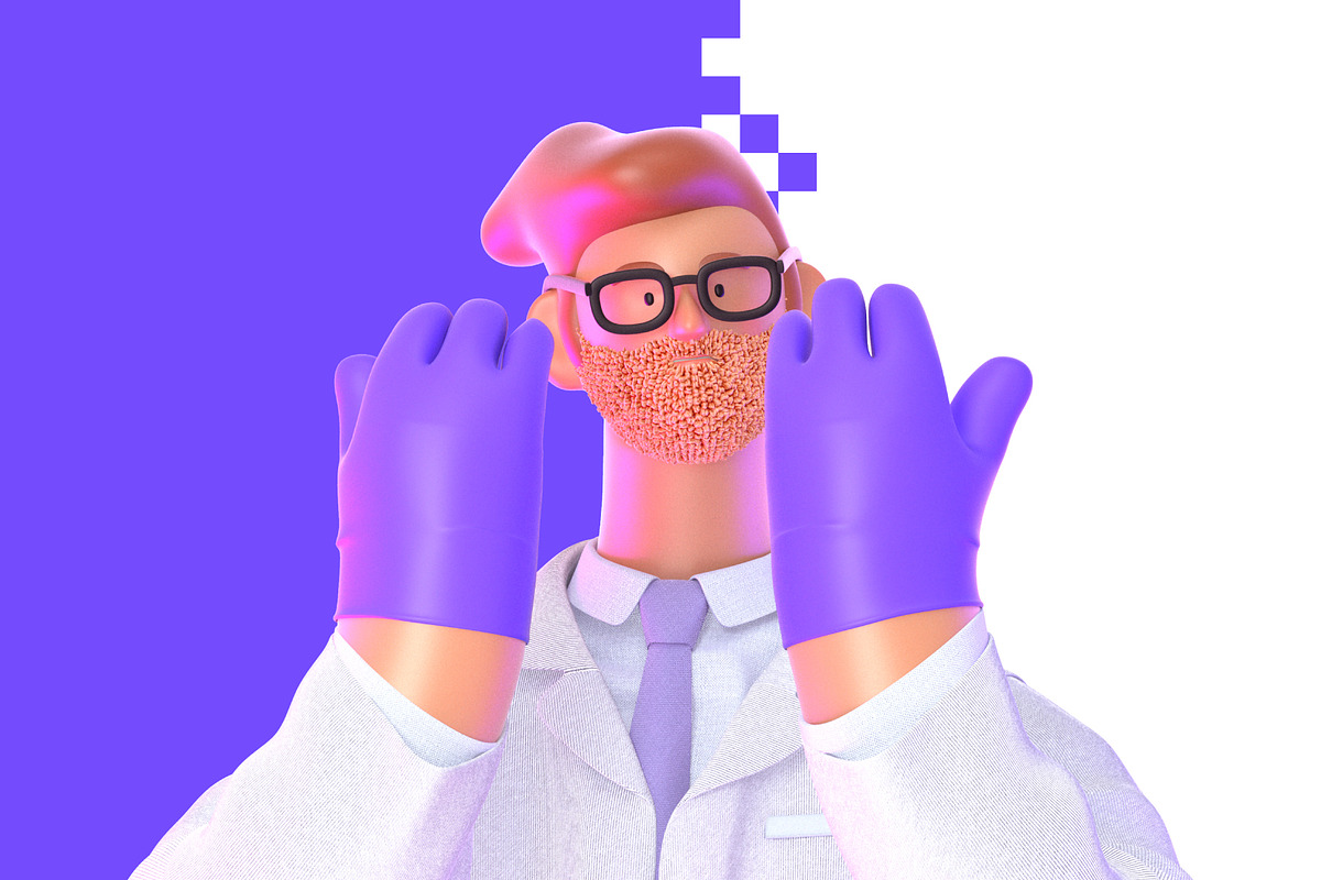 Doctor, 3D illustrations set, a Healthcare Illustration by Grivina's shop (Photo 10 of 19)