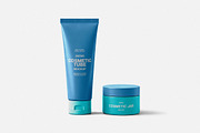 Skincare Tube & Jar Mockup, a Product Mockup by Design Squad (Thumbnail 1 of 4)