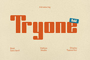 Tryone Bold Sans Serif Font, a Sans Serif Font by Vadovastd (Thumbnail 1 of 8)