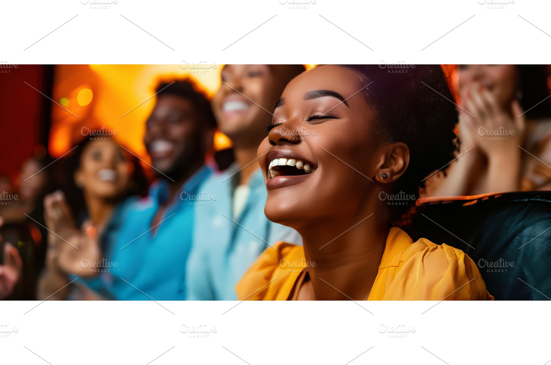 Diverse audience laughing during, a Person Photo by piter.goskov
