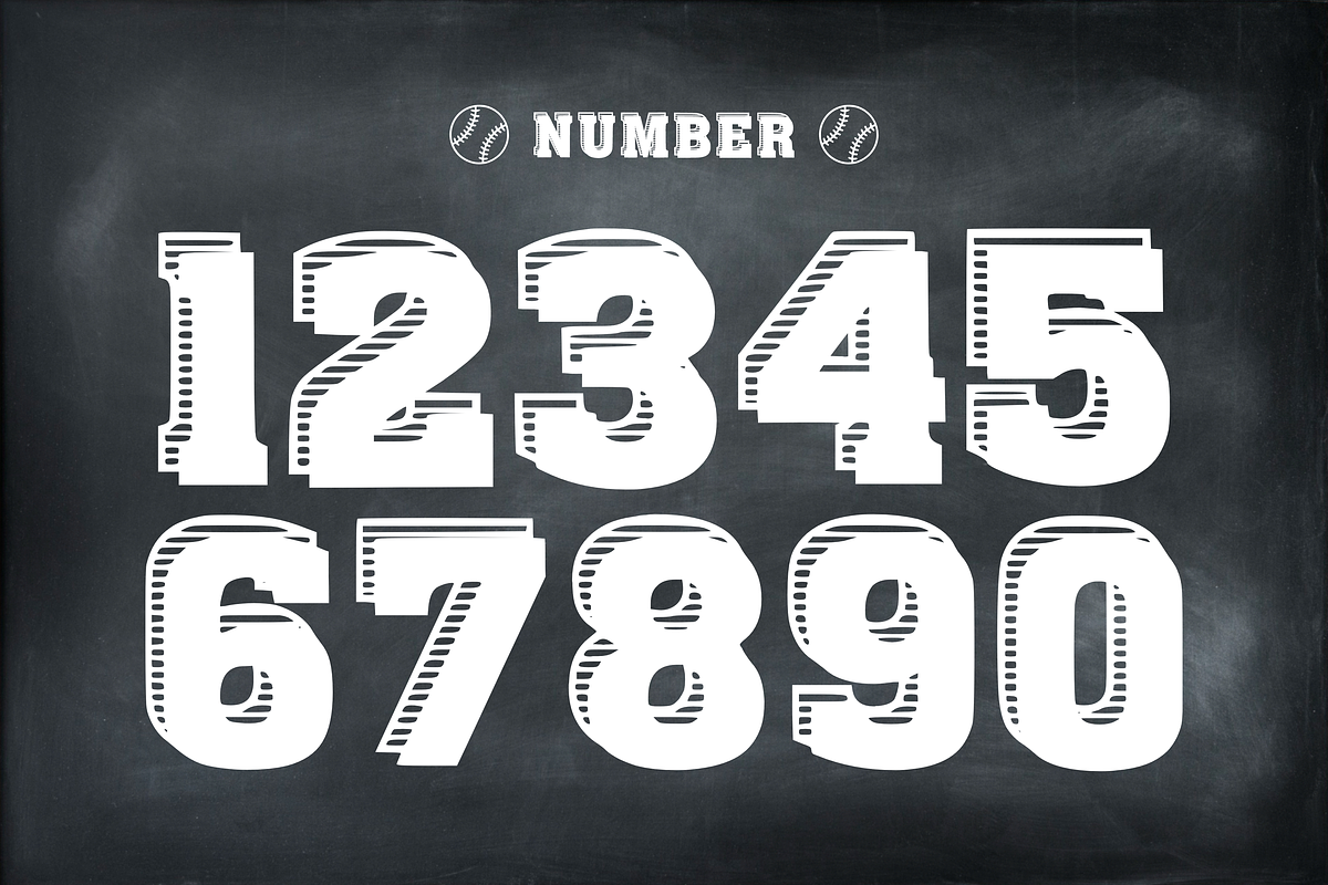 Baseball Sport - Sports Font Types, a Font by KiddoGlyphs Studio (Photo 4 of 4)