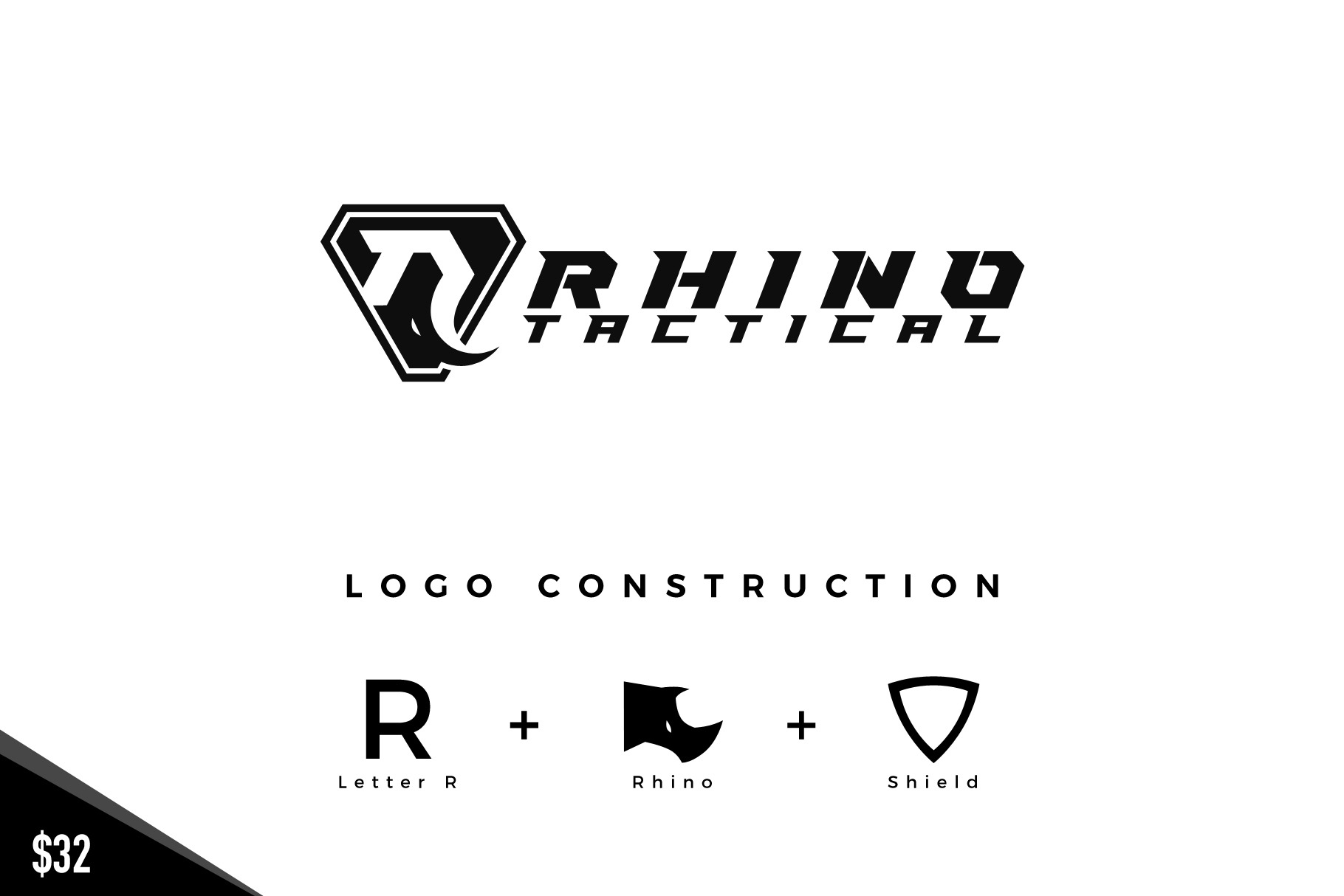 Rhino Logo (One Time Purchase) by Avartde Creative | Creative Market