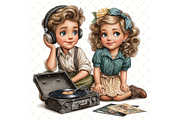 Record Playing Clipart JPG, a Person Illustration by Memories By Lea (Thumbnail 17 of 17)