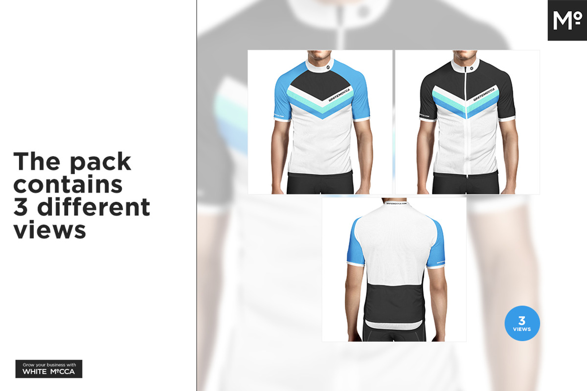Bike Jersey Shortsleeve Mock-up, a Shirt Mockup by Mocca Mockups Store (Photo 2 of 8)