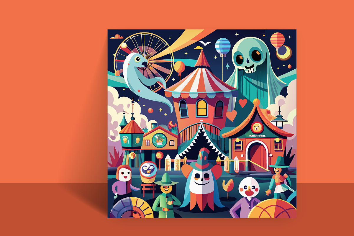 Pumpkin banner for Halloween bundle, a Poster Template by hkmonir (Photo 4 of 4)