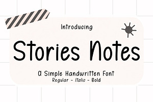 Stories Notes, a Handwritten Font by Rotterlab Studio