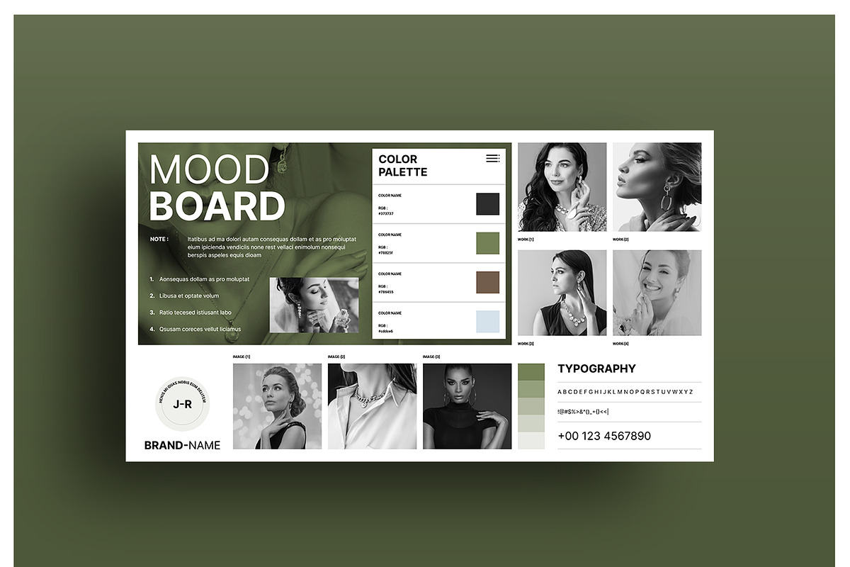 Brand Guideline Mood board Template preview 2