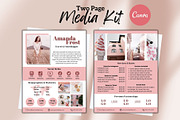 Two Page Media Kit in Pink, a Templates & Theme by ProductiveandFree (Thumbnail 1 of 11)