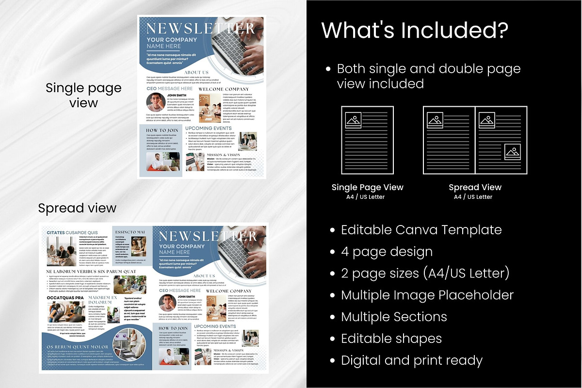 Canva Newsletter Template preview 6