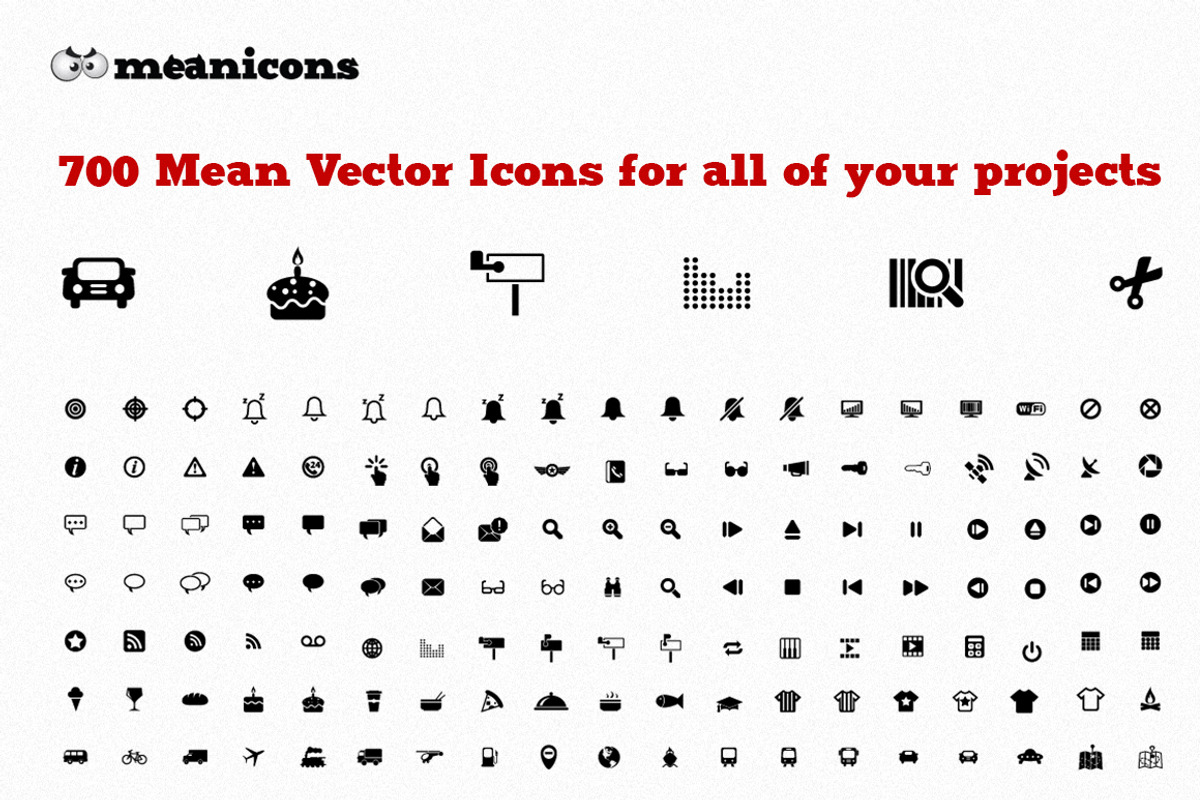 700 icons-Meanicons Icon set, an Icon by meanicons (Photo 1 of 3)
