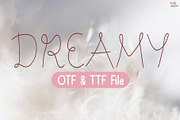 Dreamy | Handwritten Font, a Handwritten Font by LivelyAutumn11.11 (Thumbnail 1 of 5)