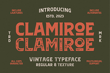 Clamiroe Vintage Typeface