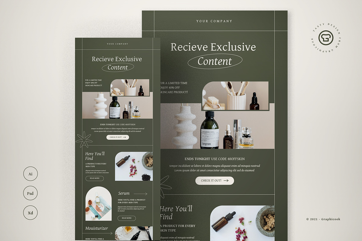 Email News Letter, an Email Template by graphicook (Photo 1 of 3)