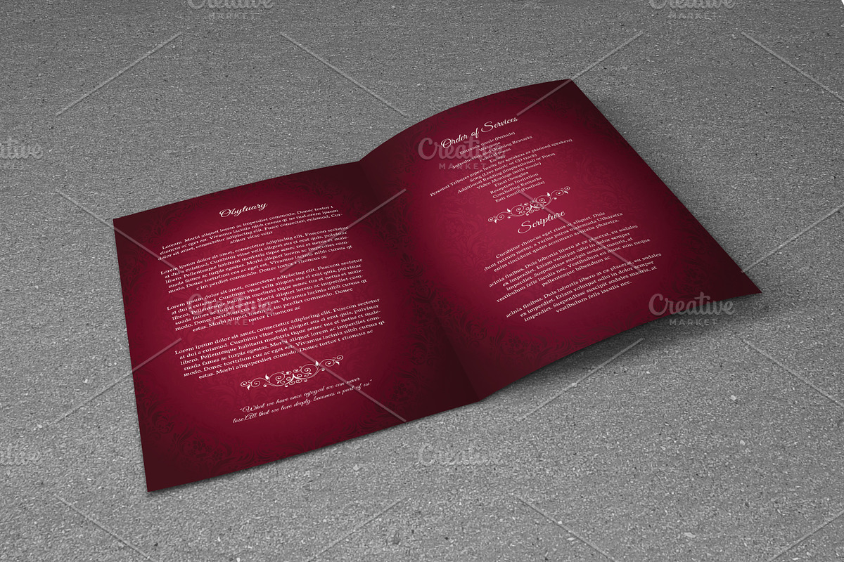 Funeral Program Template-T452, a Brochure Template by Template Shop (Photo 2 of 4)