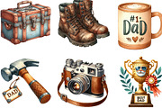 Watercolor Father's Day Sublimation, an Illustration by Designking (Thumbnail 2 of 3)
