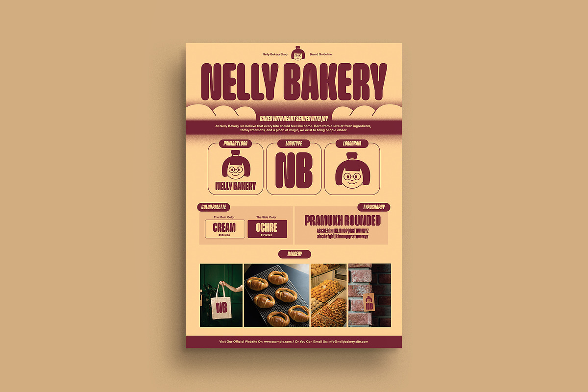 Cream Bakery Store Brand Guideline, a Print Template by graphicook (Photo 2 of 3)