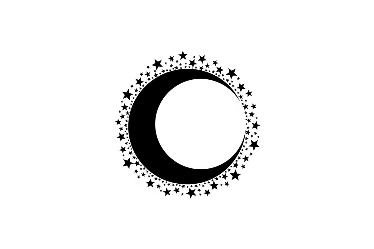Crescent Moon Round Frame Bundle, an Illustration by Creativeshirt (Photo 12 of 31)