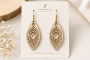 Geometric Teardrop Earrings SVG, an Object Graphic by Canvas Craft (Thumbnail 2 of 3)
