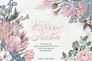 Wedding Protea Flowers Cotton Roses, an Illustration by PawGraphic (Thumbnail 1 of 10)