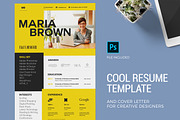 Cool Resume For Creative Designers, a Resume Template by ZippyPixels (Thumbnail 1 of 8)