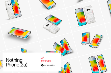 Nothing Phone (2a) Mockups, an Android Mockup by ls.graphics