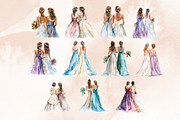 Bride and Bridesmaid Clipart, a Person Illustration by Anca Digital Vibe (Thumbnail 5 of 7)