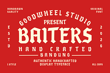 Baiters | Handdrawn Typeface