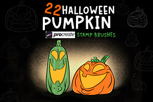 22Halloween Pumpkins Procreate Stamp