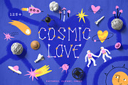 COSMIC LOVE: clipart, cards, pattern, a Seasonal Illustration by Elliko shop (Thumbnail 1 of 11)