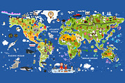Big World kid vector map drawing, an Education Illustration by Alinafineart (Thumbnail 2 of 6)