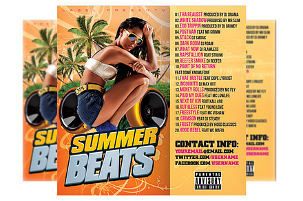 Summer Beats CD Cover Template