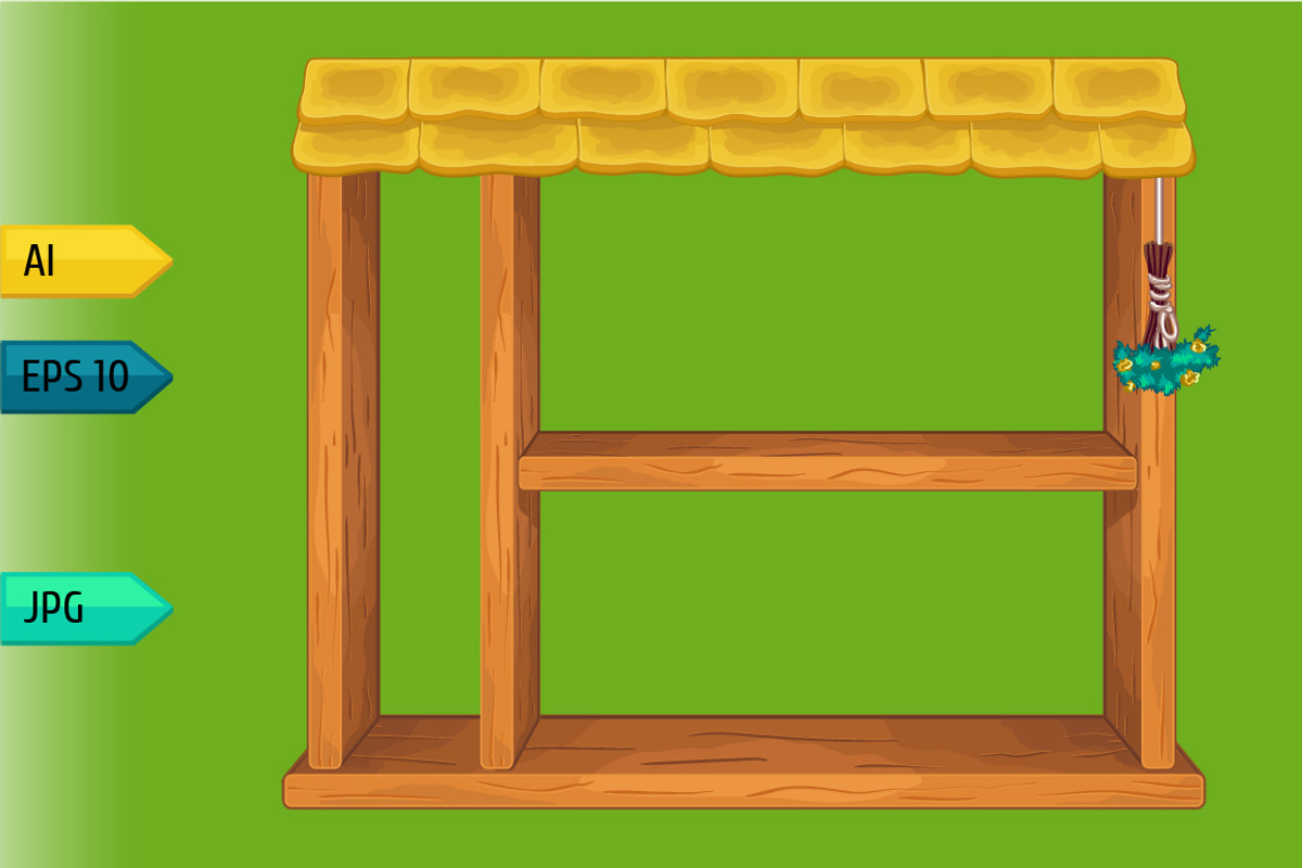 Game wooden shelf windows set, a Templates & Theme by julia_musdotter (Photo 11 of 20)