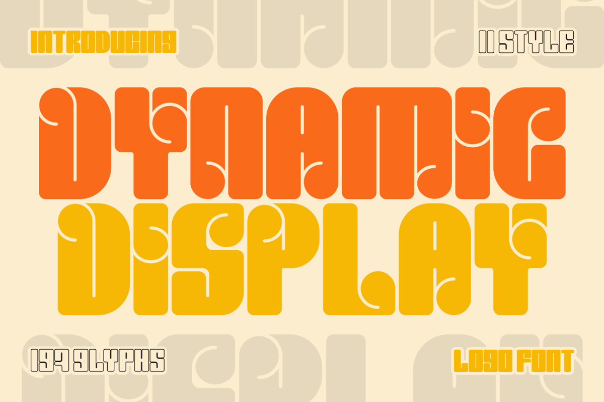 Dynamic Display - Logo Font, a Font by PutraCetol Studio (Photo 1 of 11)