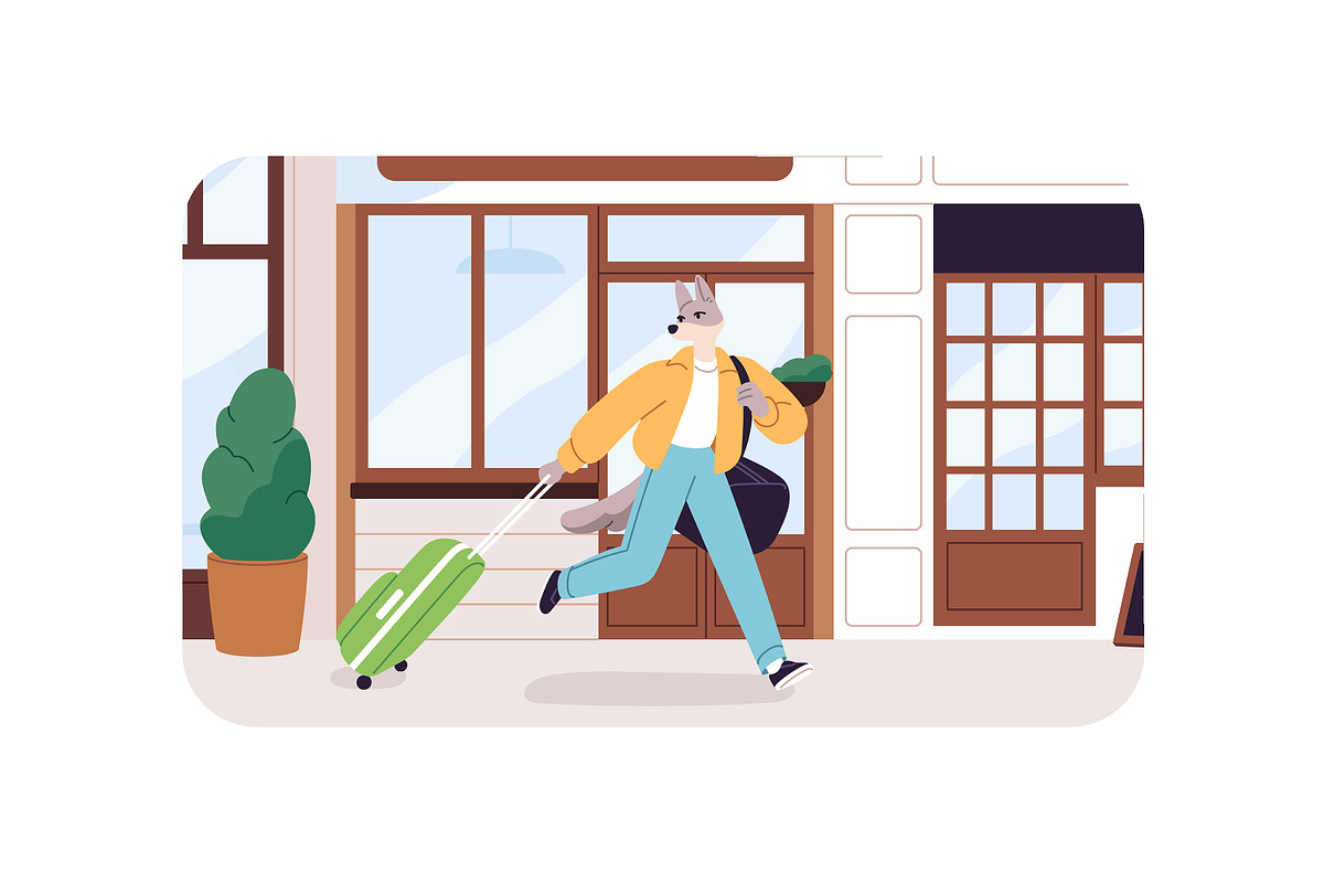 Anthropomorphic animals travel set, an Animal Illustration by PaperTrident (Photo 3 of 12)