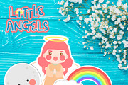 Little Angels Digital Clipart, an Education Illustration by Cozy Cat Design (Thumbnail 5 of 5)