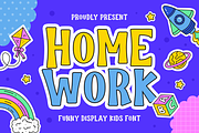 Homework, a Handwritten Font by Mozatype (Thumbnail 1 of 9)