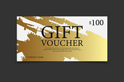 Gift Voucher with Golden Paint, a Decorative Illustration by PsychocheArt (Thumbnail 3 of 3)
