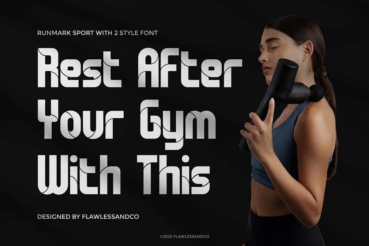 Runmark - Modern Sport Duo Font, a Sans Serif Font by Flawless And Co (Photo 4 of 10)