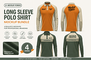 Long Sleeve Polo Shirt Mockup Bundle, a Shirt Mockup by Mockup Power (Thumbnail 4 of 4)