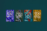Work From Home  | 16 Thin Line Icons, an Outline Icon by Alex Blogoodf (Thumbnail 12 of 15)