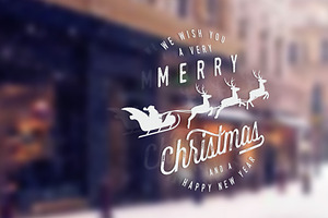 Retro Christmas Design Elements