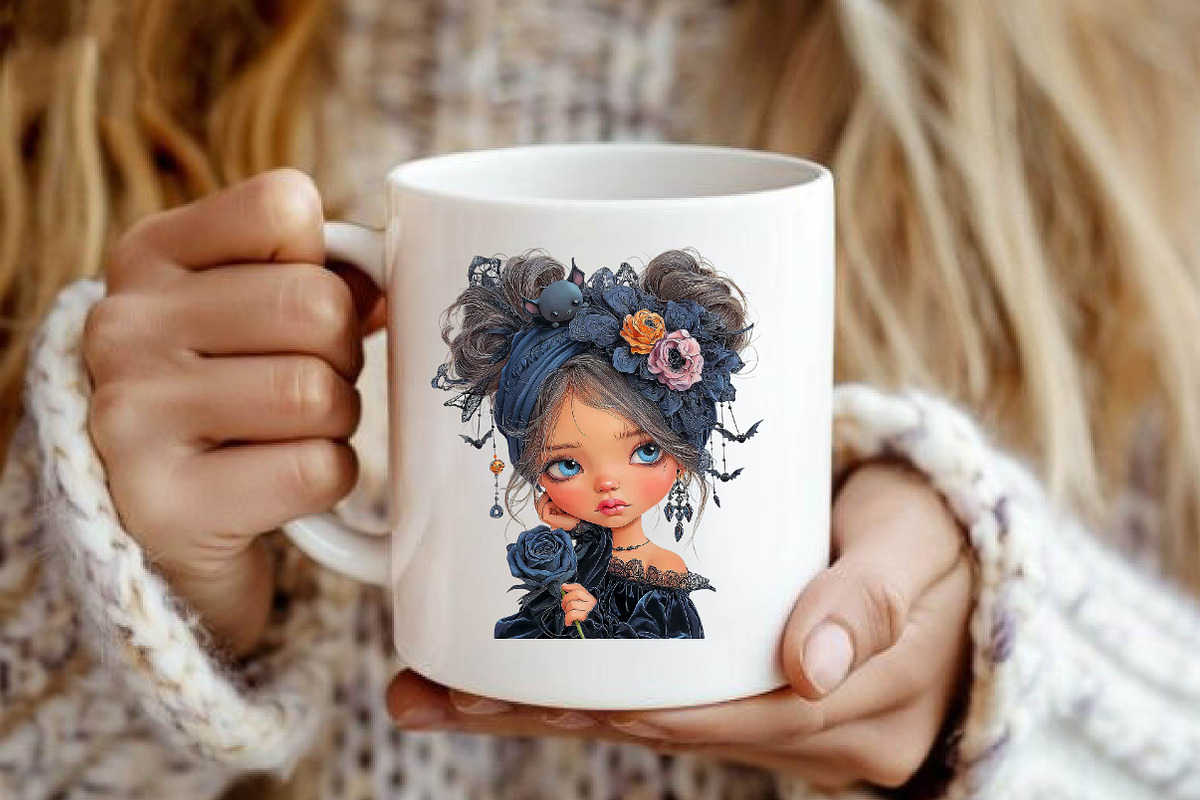 Whimsical Halloween Girl Clipart, a Seasonal Illustration by fashionaddict (Photo 7 of 7)
