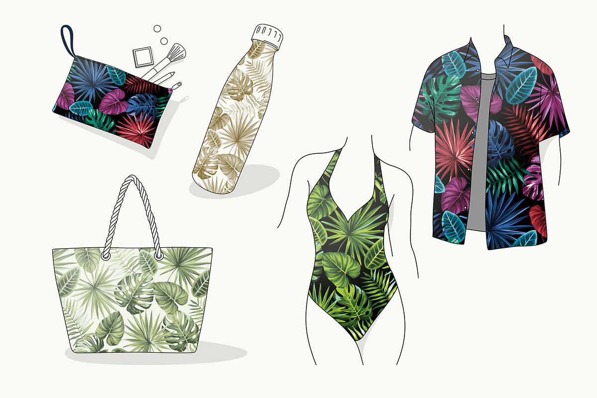 Tropical plant pattern., a Pattern Graphic by Anna Smirnova (Photo 3 of 3)