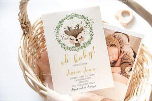 5x7 Card Mockup Baby Shower, 1