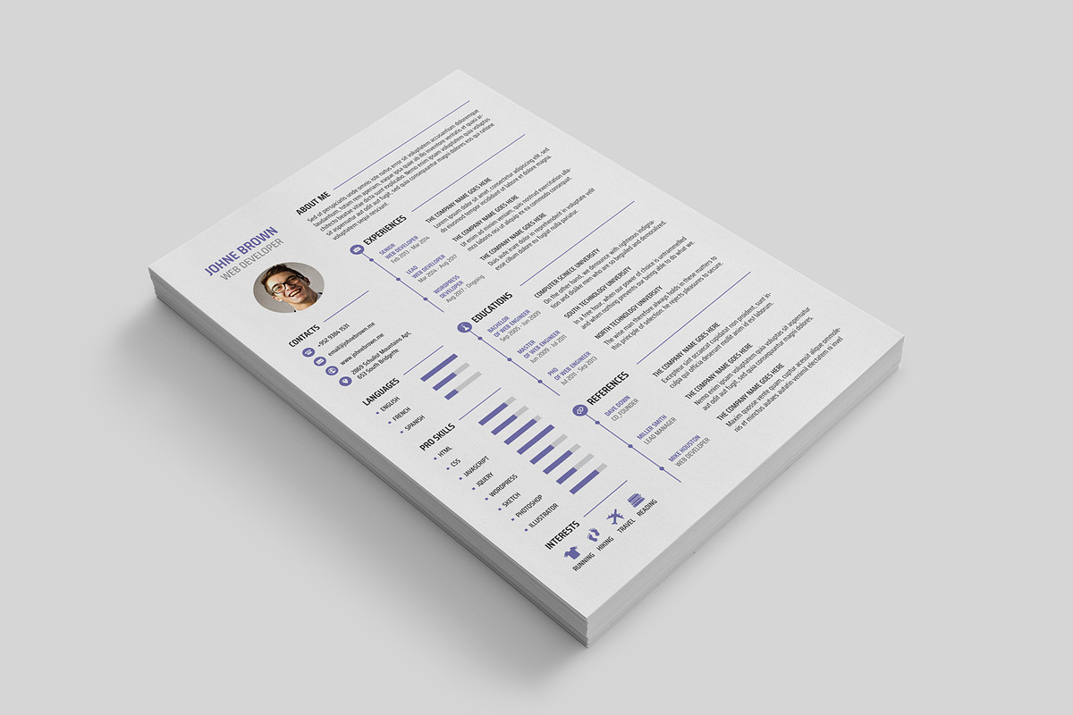 Resume / Cv, a Resume Template by HusamRayan (Photo 5 of 7)