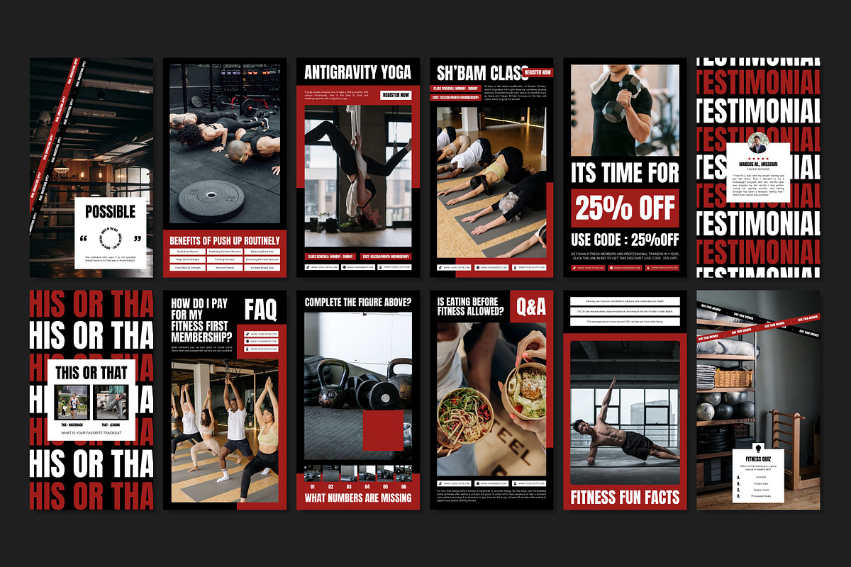 Fitness Red Template, a Social Media Template by Kalubuak (Photo 7 of 10)